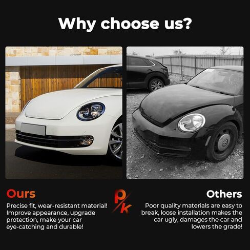 طقم مصببة من المصد الأمامي Lower Center متوافق مع 2012-2016 Volkswagen Beetle 5C5853671N2ZZ VW1036127 مع غطاء مدي الضوء 3pcs in Kuwait