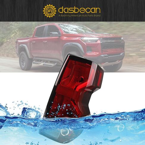 مجموعة مصباح ذيل هالوجين Dasbecan متوافق مع 2023-2025 Chevy Colorado LT ، شاحنة العمل ، Trail Boss Right Side Side Manillight LAMP استبدال# 85651743 GM2801325 in Saudi Arabia