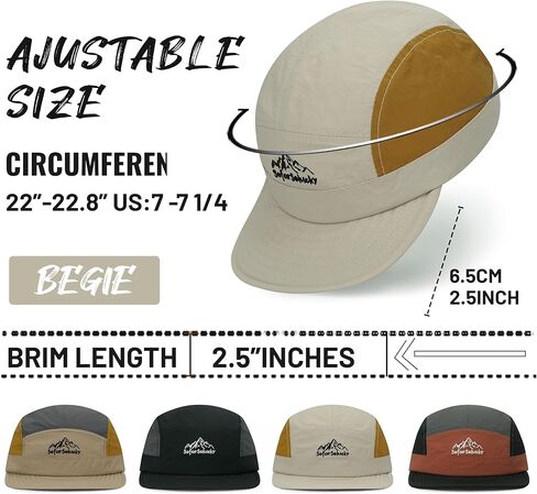 Croogo Short Brim 5 Panel Baseball Cap Fashion Flat Bill Cap Lightweight Breathable Sports Hat for Outdoor Activities in Saudi Arabia