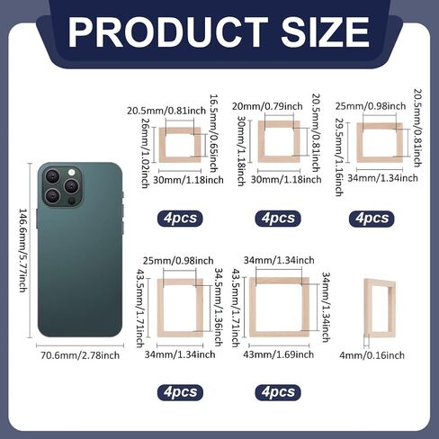FINGERINSPIRE 20 Pcs Miniature Wood Photo Frames 5 Styles Wooden Mini Picture Frame Mini House Decoration Simulation Picture Frame Rectangle Dollhouse Photo Frames for Home Wooden Miniature Ornaments in Saudi Arabia