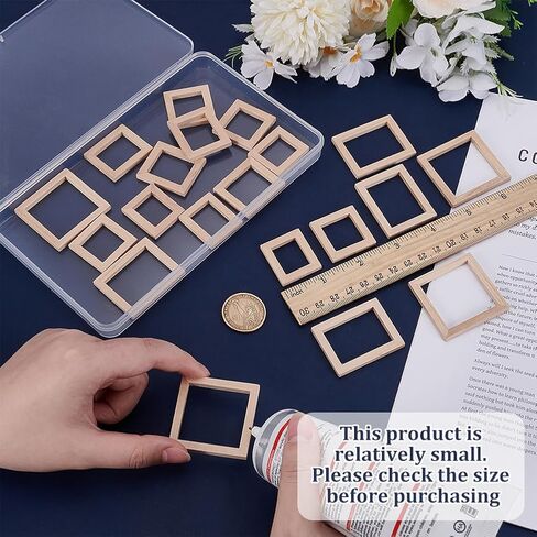 FINGERINSPIRE 20 Pcs Miniature Wood Photo Frames 5 Styles Wooden Mini Picture Frame Mini House Decoration Simulation Picture Frame Rectangle Dollhouse Photo Frames for Home Wooden Miniature Ornaments in Saudi Arabia