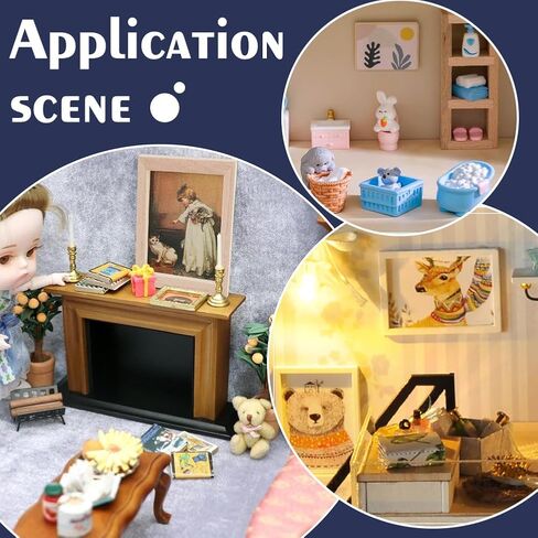 FINGERINSPIRE 20 Pcs Miniature Wood Photo Frames 5 Styles Wooden Mini Picture Frame Mini House Decoration Simulation Picture Frame Rectangle Dollhouse Photo Frames for Home Wooden Miniature Ornaments in Saudi Arabia