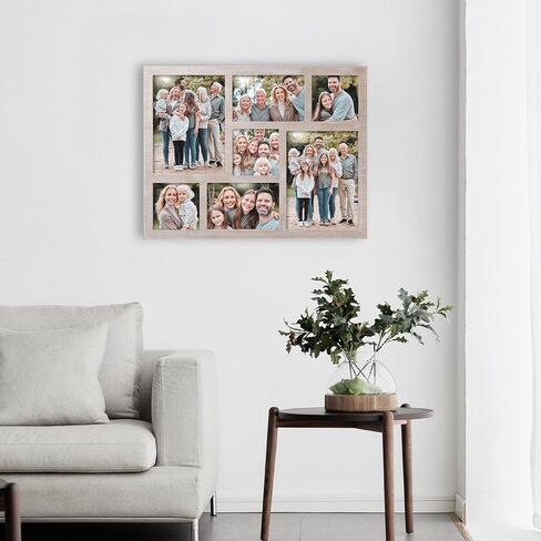 Collage Picture Frame 5x7 and 8x10 Photos -Large Size 6 Openings White Picture Frame Wall Decor for Wall Mounting Vertically or Horizontally - Home and Family Display 5x7 and 8x10 in Kuwait