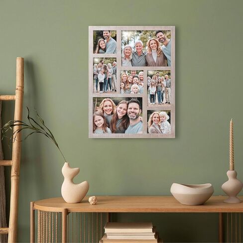 Collage Picture Frame 5x7 and 8x10 Photos -Large Size 6 Openings White Picture Frame Wall Decor for Wall Mounting Vertically or Horizontally - Home and Family Display 5x7 and 8x10 in Kuwait