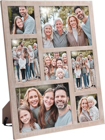 Collage Picture Frame 5x7 and 8x10 Photos -Large Size 6 Openings White Picture Frame Wall Decor for Wall Mounting Vertically or Horizontally - Home and Family Display 5x7 and 8x10 in Kuwait