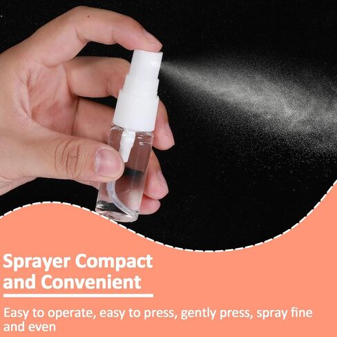 4 Pack Spray Bottle, Small Plastic Fine Mist Spray Bottles Mini Empty Travel Bottles Small Refillable Liquid Containers for Perfume, Care Liquid, Cosmetics, Alcohol(15ml) in Saudi Arabia