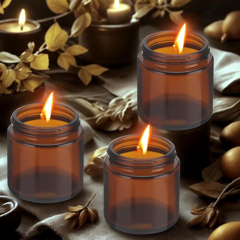 2 أوقية من الجرار الزجاجية مع الأغطية ، 50 عبوات زجاجية العنبر مع بطانات داخلية وايت وملاءات سوداء لامعة للكريم ، المستحضرات ، المساحيق ، المراهنات ، العينة والشمعة الصغيرة in Kuwait