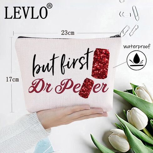 Levlo Funny Drinks Lover Cosmetic Make Up Bag Bag Hompans Gans Gop ولكن أول حقيبة حقيبة Makeup Makeup Makeup for Friend Friend (الفلفل الأول) in Saudi Arabia