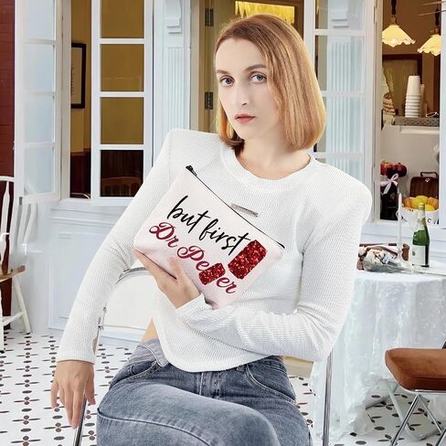 Levlo Funny Drinks Lover Cosmetic Make Up Bag Bag Hompans Gans Gop ولكن أول حقيبة حقيبة Makeup Makeup Makeup for Friend Friend (الفلفل الأول) in Saudi Arabia