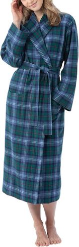 PajamaGram Long Womens Bathrobes - Flannel Robe Women in Kuwait