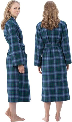 PajamaGram Long Womens Bathrobes - Flannel Robe Women in Kuwait