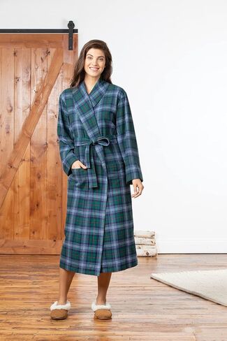 PajamaGram Long Womens Bathrobes - Flannel Robe Women in Kuwait