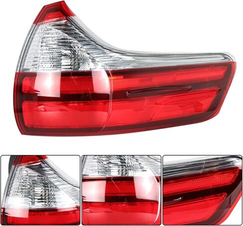 Labwork Passenger Side Side Tail Light بديل لـ Toyota Sienna Base L Le Xle Limited Model 2015-2020 مجموعة مصباح المصباح الخلفي للضوء الخلفي Rh الجانب الأيمن 8155008050 To2805123 in Saudi Arabia