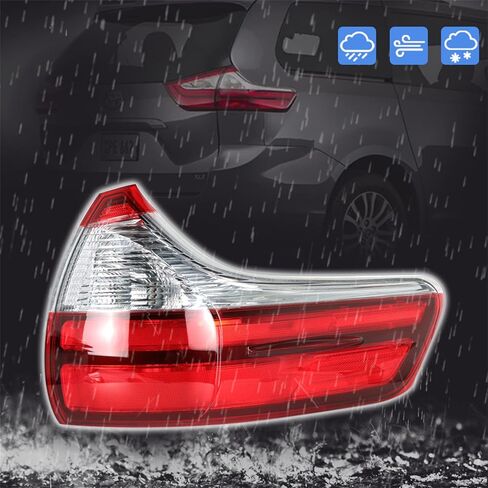 Labwork Passenger Side Side Tail Light بديل لـ Toyota Sienna Base L Le Xle Limited Model 2015-2020 مجموعة مصباح المصباح الخلفي للضوء الخلفي Rh الجانب الأيمن 8155008050 To2805123 in Saudi Arabia