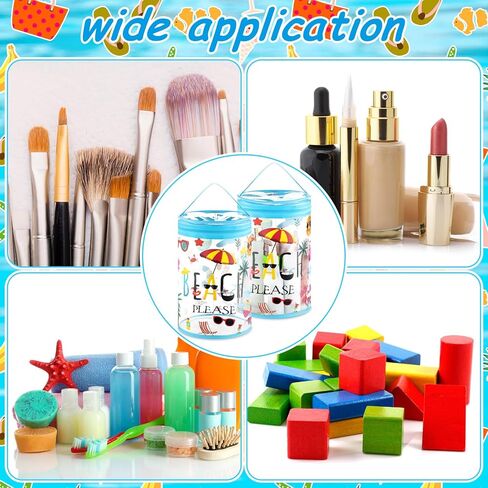 2 Pcs Clear Beach Lotion Bag Toiletry Pouch Beach Ocean Gifts Travel Makeup Cylinder Waterproof Portable Cosmetic Bag for Women Girl Sunscreen Hawaiian Party Favor with Handle Zipper in Saudi Arabia