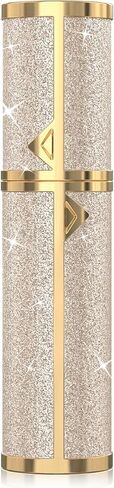 Perfume Travel Refillable Bottle, 5ml Glitter Leather Atomizer for Perfume, Portable Size Cologne Sprayer, Mini Fragrance Spray Bottle for Woman & Man Essentials (Pink) in Saudi Arabia