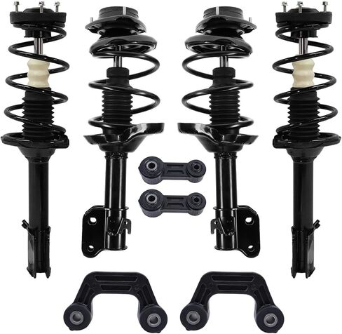 Detroit Axle - 8pc Front Rear Suspension Kit for 2004-2007 Subaru Impreza [Wagon], 4 Complete Struts with Coil Spring Assembly 4 Sway Bar End Links 2005 2006 Replacement in Saudi Arabia