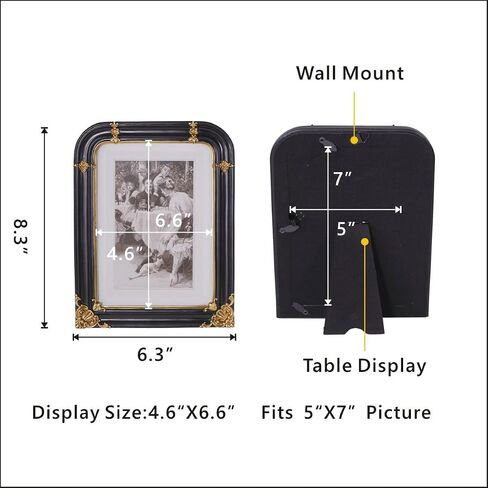 WINPLUS+ Vintage Picture Frame 2.5x3.5 Luxury Antique Rectangular Photo Frame In Moss green Finish With Engraved Gilded Floral accents, Real Glass Front, Retro Home Decor, Wall Mount and Tabletop Display, Art Gallery Gift (Moss green 2.5*3.5) in Saudi Arabia