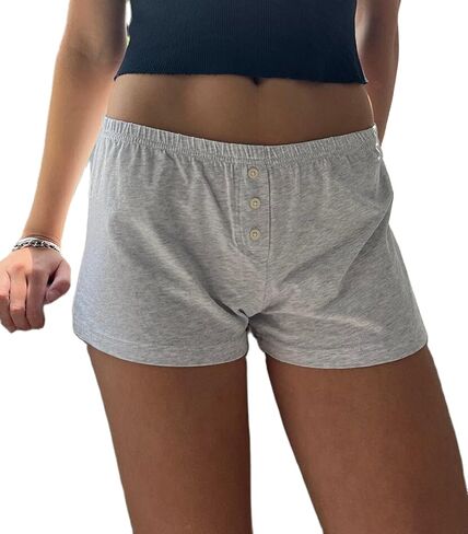 Women Y2k Lounge Shorts Floral Low Rise Micro Boxer Pajama Shorts Slim Fit Cute Sleep Shorts Pj Bottom in Saudi Arabia