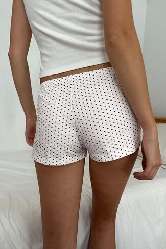 Women Y2k Lounge Shorts Floral Low Rise Micro Boxer Pajama Shorts Slim Fit Cute Sleep Shorts Pj Bottom in Saudi Arabia