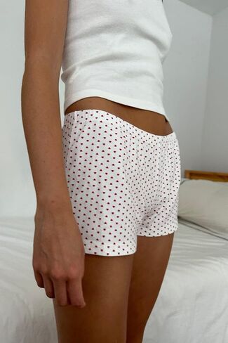 Women Y2k Lounge Shorts Floral Low Rise Micro Boxer Pajama Shorts Slim Fit Cute Sleep Shorts Pj Bottom in Saudi Arabia