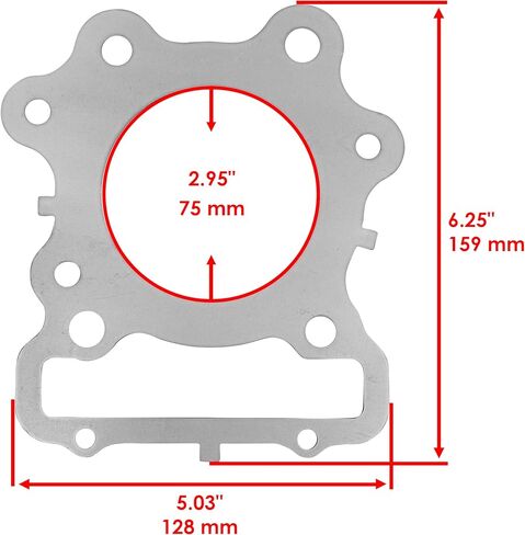 Caltric Cylinder Head Valve Gasket Kit Compatible with Honda TRX300FW FourTrax 300 4X4 1988-2000 in Saudi Arabia