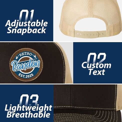 قبعات شخصية للرجال نساء مخصص الاسم البيسبول قبعات Snapback Trucker Hat القبعات المخصصة أبي هدايا للرجال in Kuwait