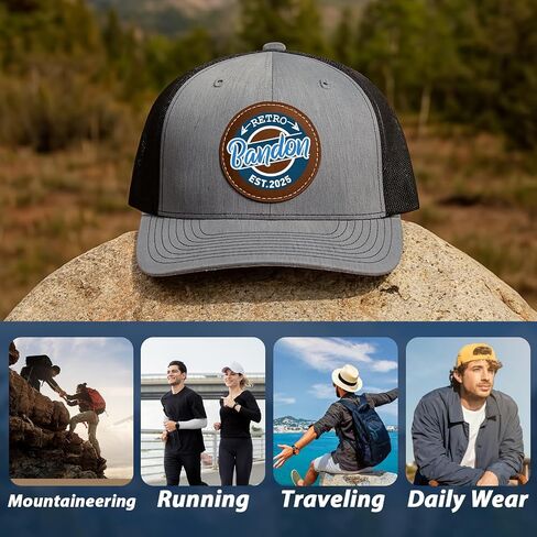 قبعات شخصية للرجال نساء مخصص الاسم البيسبول قبعات Snapback Trucker Hat القبعات المخصصة أبي هدايا للرجال in Kuwait