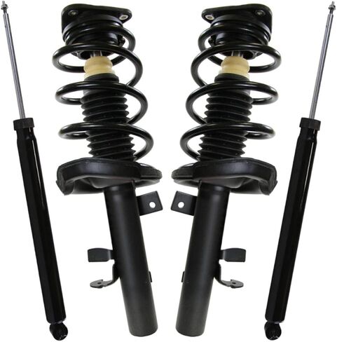 AutoShack Front Complete Strut & Coil Spring Assembly with Rear Shock Absorbers Set for 2012-2013 Ford Focus 2.0L FWD | Full-vehicle Suspension System Replacement Kit CSTKS0064 in Saudi Arabia