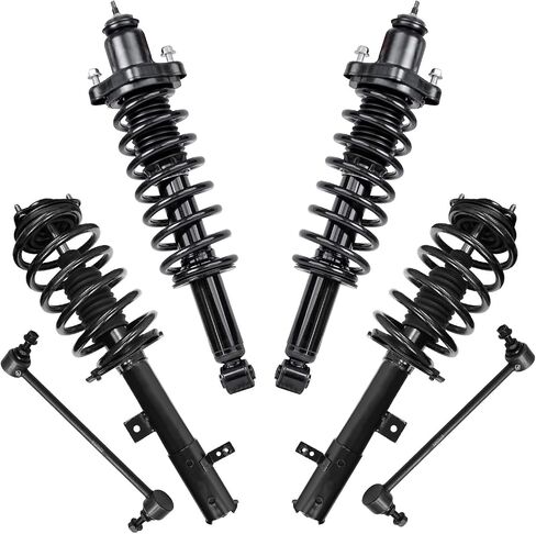 Detroit Axle - 4WD 6pc Suspension Kit for Jeep 2012-2016 Patriot [Sport] 4 Front and Rear Struts with Coil Spring 2 Front Sway Bar End Links 2013 2014 2015 Replacement in Saudi Arabia