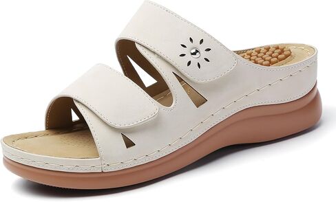 Tilocow Sandals Women Wedge Shoes - Orthopedic Comfortable Arch Support Platform Sandals for Women Wedge Summer Dressy Casual Bunion Breathable Shoes in Kuwait