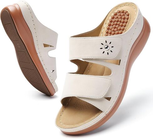 Tilocow Sandals Women Wedge Shoes - Orthopedic Comfortable Arch Support Platform Sandals for Women Wedge Summer Dressy Casual Bunion Breathable Shoes in Kuwait