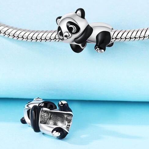 لطيف Panda Animal 925 سحر الفضة الاسترليني للأساور وعلم القلادة المعلقات الفراشة فيل الكلب حبة المجوهرات للنساء أصدقاء العائلة in Kuwait