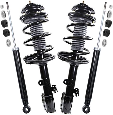 Autoshack Front Complete Strut & Coil Spring Assocbly مع امتصاصات الصدمات الخلفية المحددة لعام 2011-2015 Toyota Sienna 2.7L 3.5L V6 AWD | مجموعة استبدال نظام التعليق الكامل CSTKS0068 in Saudi Arabia