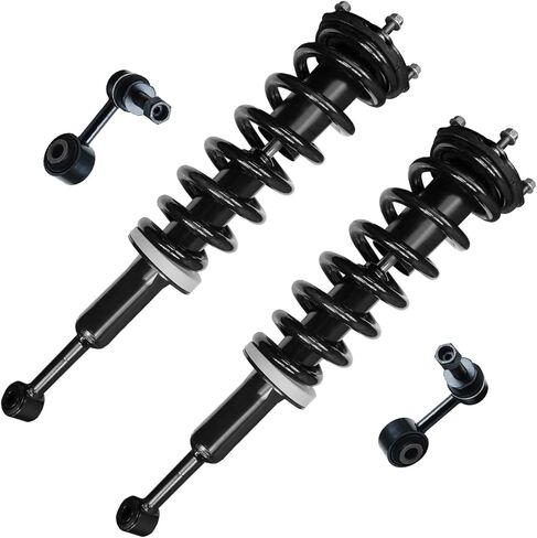Detroit Axle - 4WD Front Suspension Kit for Toyota 2008-2019 Sequoia, 2 Struts with Coil Spring 2 Sway Bar End Links 2009 2010 2011 2012 2013 2014 2015 2016 2017 2018 Replacement in Saudi Arabia