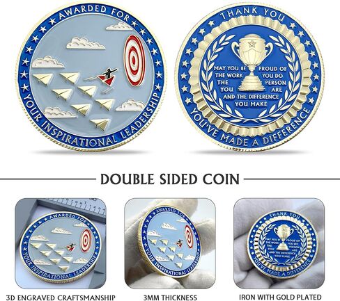 10 Pcs Employee Appreciation Coins Going Above and Beyond Recognition Coins Staff Appreciation Gifts Inspirational Thank You Coin for Coworkers Motivational Office Gifts Desk Decor in Saudi Arabia