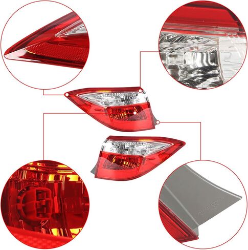 2 عبوة LH+RH بديل لضوء Tail Assembly لعام 2014 2015 2016 Corolla Driver and Passenger Side 8156002751 8155002751 in Saudi Arabia