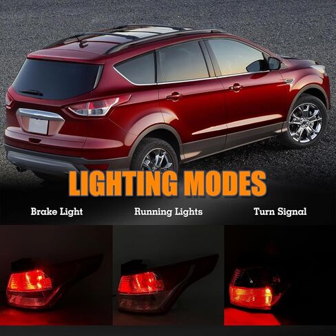 Light Light مع مجموعة لمبة متوافقة مع 2013 2014 2015 2016 Ford Escape Tail Lamp Rights Passenger Side Placension FO2801229 CJ5Z13404E in Kuwait