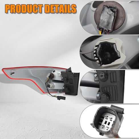 Light Light مع مجموعة لمبة متوافقة مع 2013 2014 2015 2016 Ford Escape Tail Lamp Rights Passenger Side Placension FO2801229 CJ5Z13404E in Kuwait