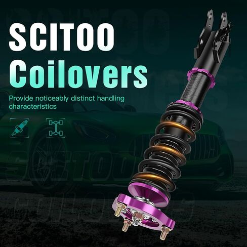 Coilover Suspensions Shock Struts Kits Assembly SCITOO Full Set Shocks Struts Kits fit for 2006 2007 2008 2009 2010 2011 for Honda Civic - Purple in Saudi Arabia