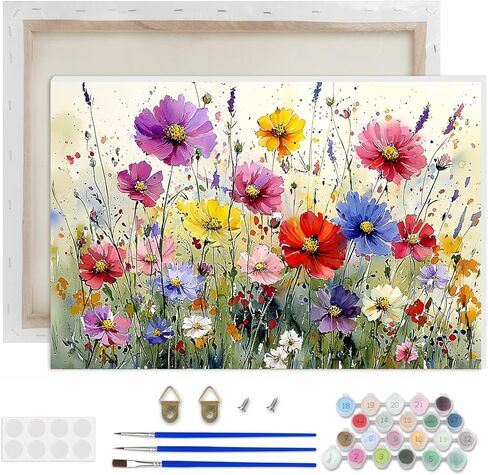 Lxmsja Mountain Paint by Numbers Kit for Adults, Acrylic Landscape Paint by Numbers for Adults Beginner, DIY Craft Supplies Oil Painting Kits for Home Wall Decor 8x12 inch (Framed) in Saudi Arabia