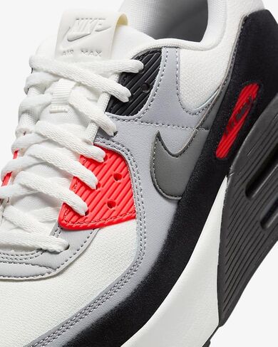 Nike Air Max 90 LV8 Women's Shoes (FD4328-106, White/Ashen Slate/Light Orewood Brown/Black) Size 10 in Kuwait