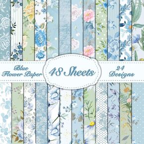 48PCS Boho Ivory Pattern Paper Double Sided Black Beige Scrapbook Specialty Papers Vintage Botanic Decorative Papers Folded Flat for DIY Cards Making Photo Album Journal Crafts Decorations 11.4X11.4in in Saudi Arabia
