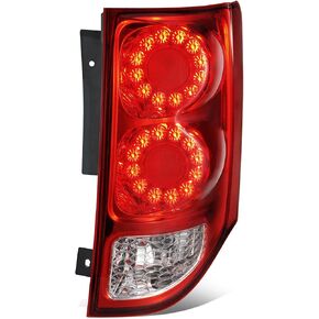 Auto Dynasty Rear Tail Lights Assembly Compatible with 2011-2020 Dodge Grand Caravan, Driver and Passenger Side Brake Lamps with Reverse and LED Turn Signal Light, Red Lens in Saudi Arabia