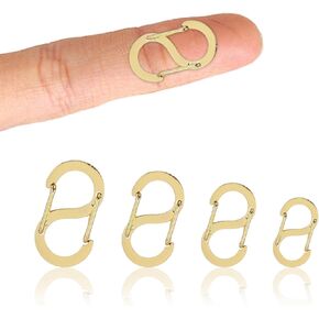 4 Pcs Double Opening Shortener Clasps, Stainless Steel Lobster Clasp Clip Pendant Bracelet Connector Extended, Clasps and Closures for Necklace Bracelet Jewelry Making and Repair (4 Sizes, Black) in Kuwait