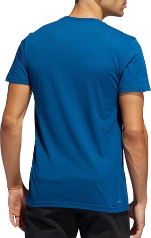 adidas Men's International Stripes T-Shirt (Legend Marine/Hi Res YEL, Medium) in Saudi Arabia