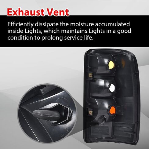 CROSSDESIGN Tail Light Lamp W/Wiring Harness Left Driver Side Compatible with Chevy Suburban 1500 2007-2014/Fit Chevy Suburban 2500 2007-2013/Fit Chevy Tahoe (submodel: LS, LT, LTZ) 2007-2014 in Saudi Arabia