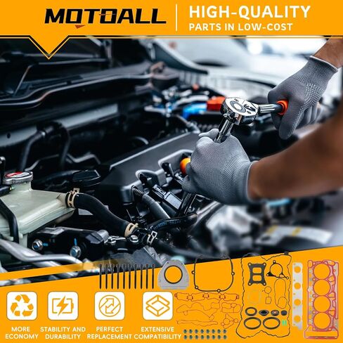 MOTOALL Engine Cylinder Head Gasket Bolts Repair Set Fit for Audi A4 A3, for VW Golf 1.8T 2.0T in Saudi Arabia