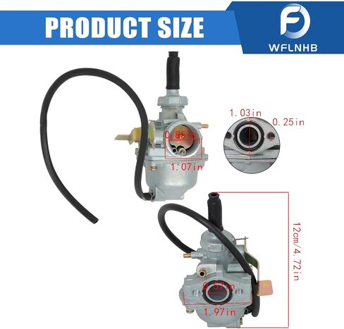 WFLNHB المكربن و 7/8 "مقبض شريط قبضة واستبدال كابل الخانق لهوندا CRF50F Z50R XR50R Z50A 1972-2009 in Saudi Arabia