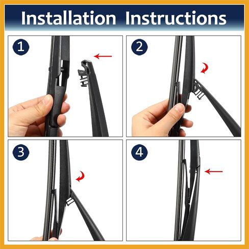 Rear Windshield Wiper Blade Arm Set Back Wiper Assembly for Jeep Cherokee KL 2014 2015 2016 2017 2018 2019 2020 2021 2022 2023 Replacement in Saudi Arabia